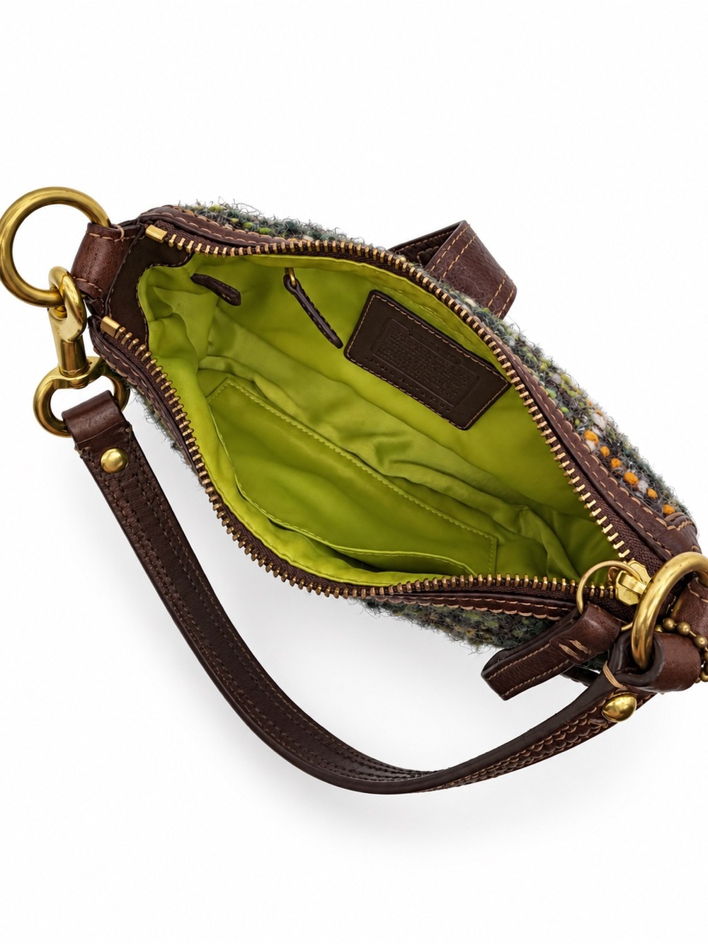 Coach Legacy Bouclé Tweed Leather Shoulder Bag - Picture 6 of 9